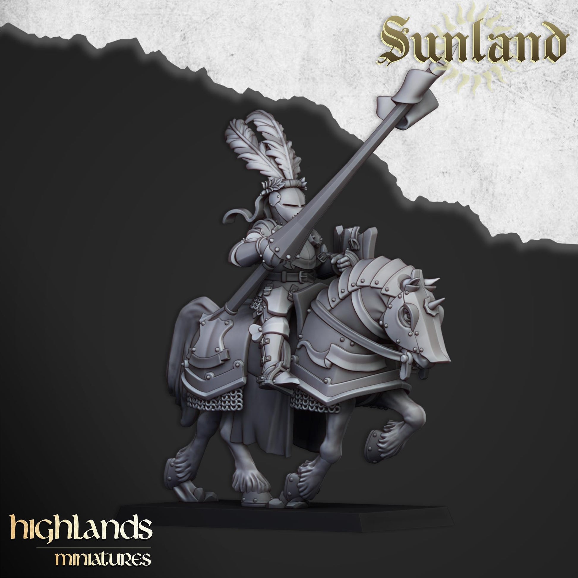 Sunland Cavalry | Sunland | Highland Miniatures | 32mm Scale Resin Tabletop RPG Figures for Roleplaying and Wargaming