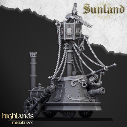 Sunland Ironclad Landship | Sunland | Highland Miniatures | 32mm Scale Resin Tabletop RPG Figures for Roleplaying and Wargaming