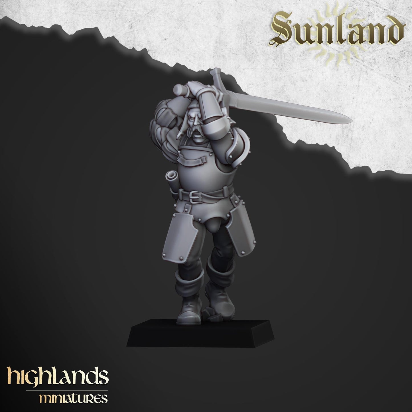 Sunland Landsknechts | Sunland | Highland Miniatures | 32mm Scale Resin Tabletop RPG Figures for Roleplaying and Wargaming