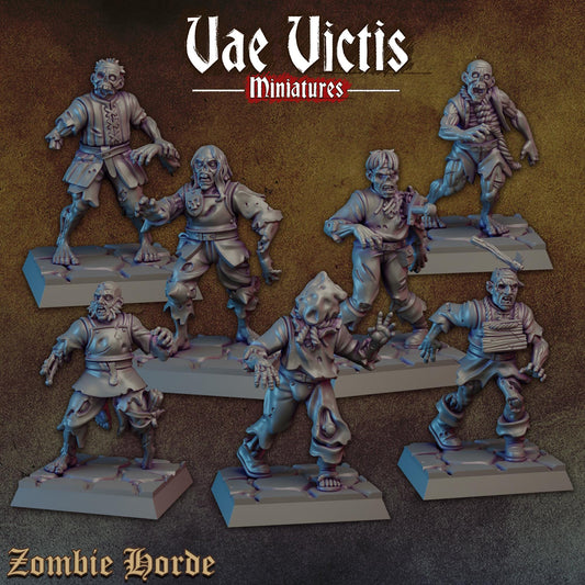 Undead Zombies Set | Vae Victis Miniatures | 32mm Scale Resin Printed Tabletop RPG Figures for Tabletop Roleplaying or Wargaming