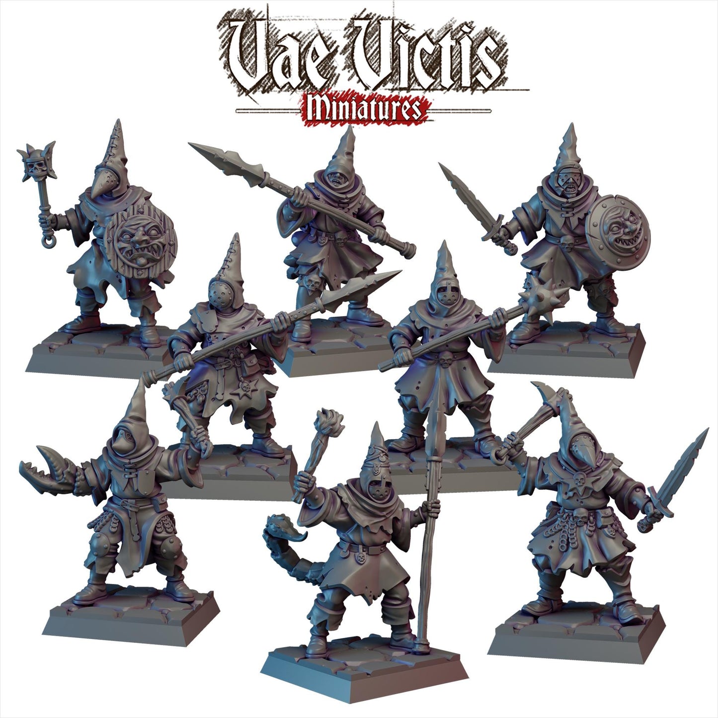 Cultist Set | Vae Victis Miniatures | 32mm Scale Resin Printed Tabletop RPG Figures for Tabletop Roleplaying or Wargaming