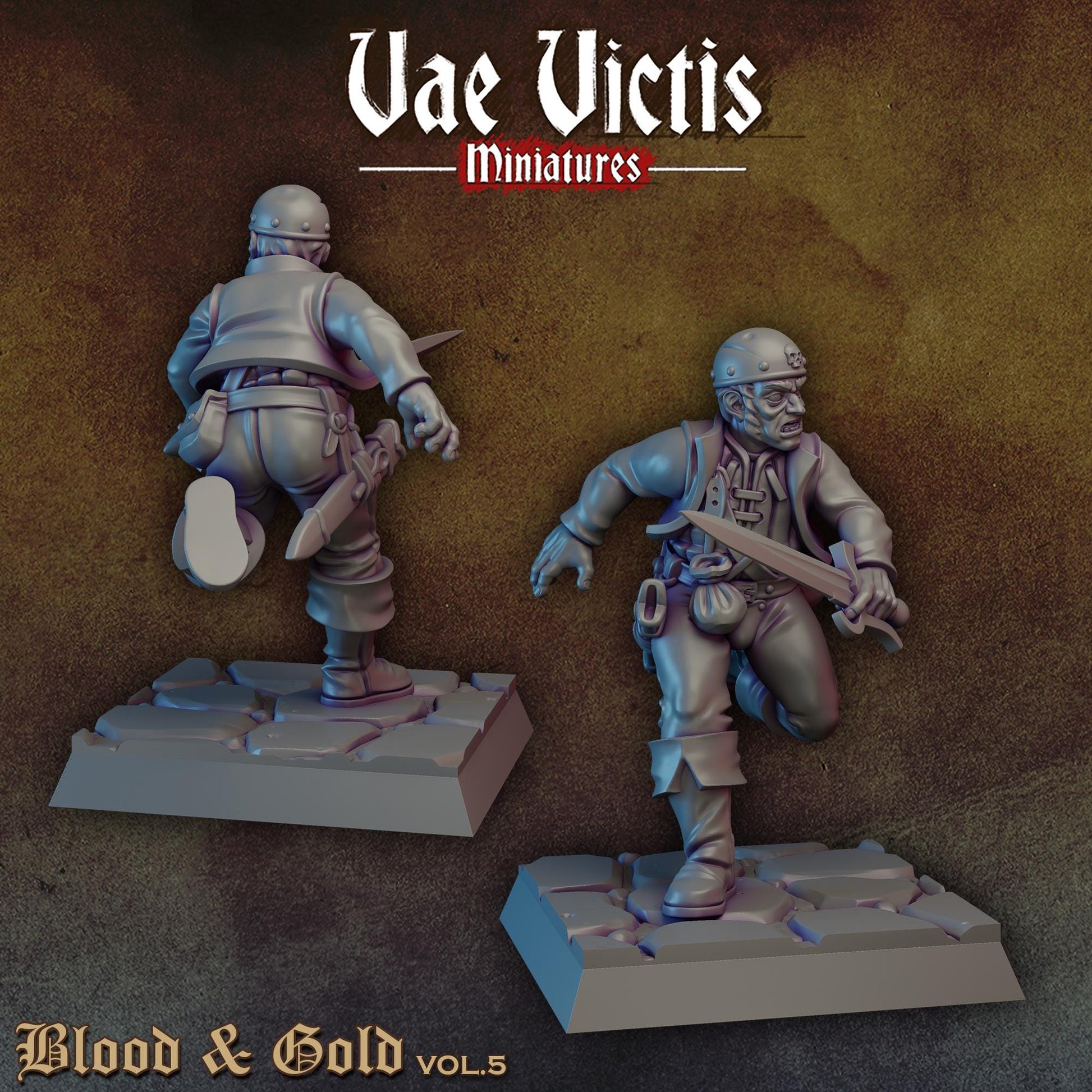 Human Mercenaries Set Vol 2 | Vae Victis Miniatures | 32mm Scale Resin Printed Tabletop RPG Figures for Tabletop Roleplaying or Wargaming