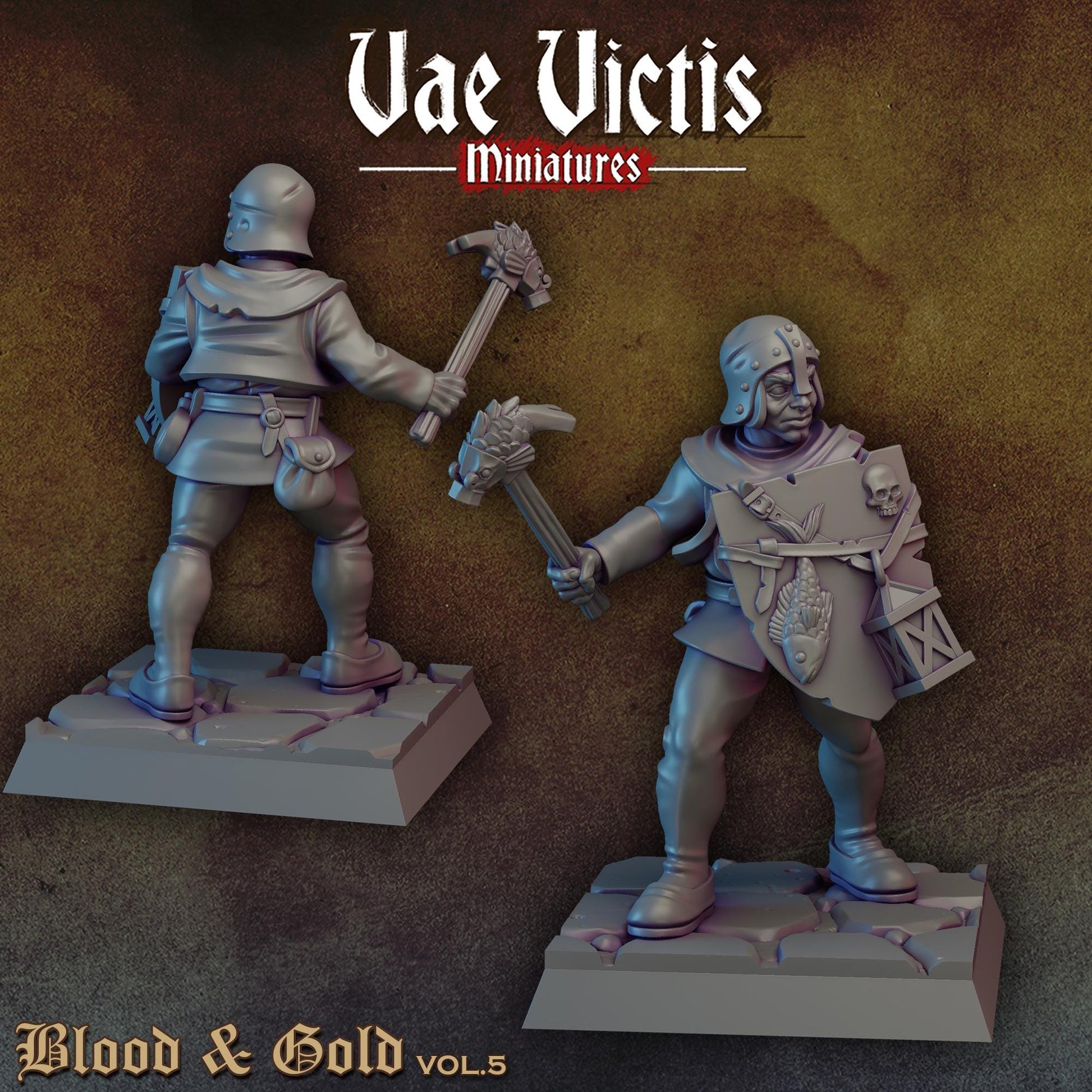 Human Mercenaries Set Vol 2 | Vae Victis Miniatures | 32mm Scale Resin Printed Tabletop RPG Figures for Tabletop Roleplaying or Wargaming