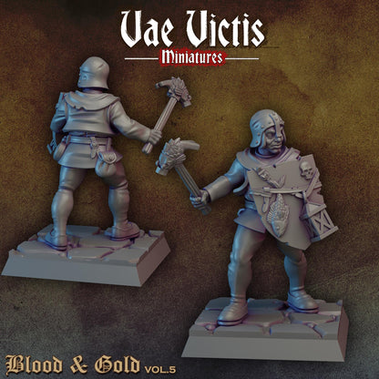 Human Mercenaries Set Vol 2 | Vae Victis Miniatures | 32mm Scale Resin Printed Tabletop RPG Figures for Tabletop Roleplaying or Wargaming