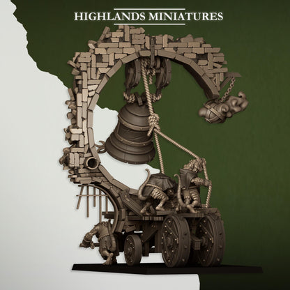 Moving Sewer with Bell and Censer | Vermin Reinforces | Highland Miniatures | 32mm Scale Resin TTRPG Figures for Roleplaying and Wargaming