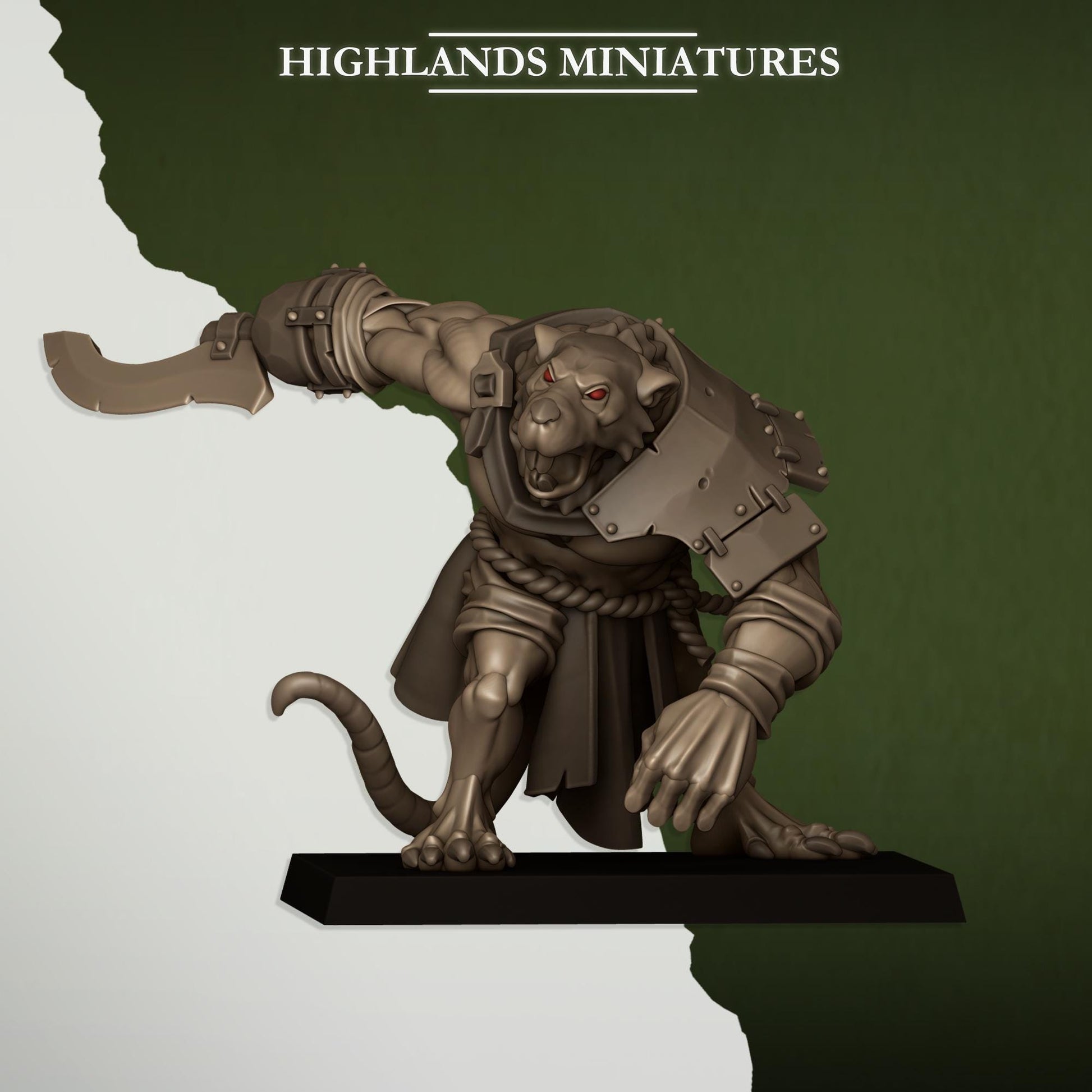 Ratgors and Ratgor Master | Vermin Reinforces | Highland Miniatures | 32mm Scale Resin TTRPG Figures for Roleplaying and Wargaming