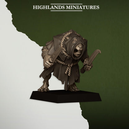 Vermin Acolytes | Vermin Reinforces | Highland Miniatures | 32mm Scale Resin TTRPG Figures for Roleplaying and Wargaming