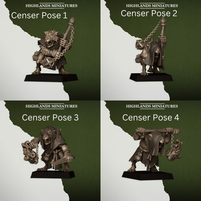 Vermin Acolytes | Vermin Reinforces | Highland Miniatures | 32mm Scale Resin TTRPG Figures for Roleplaying and Wargaming