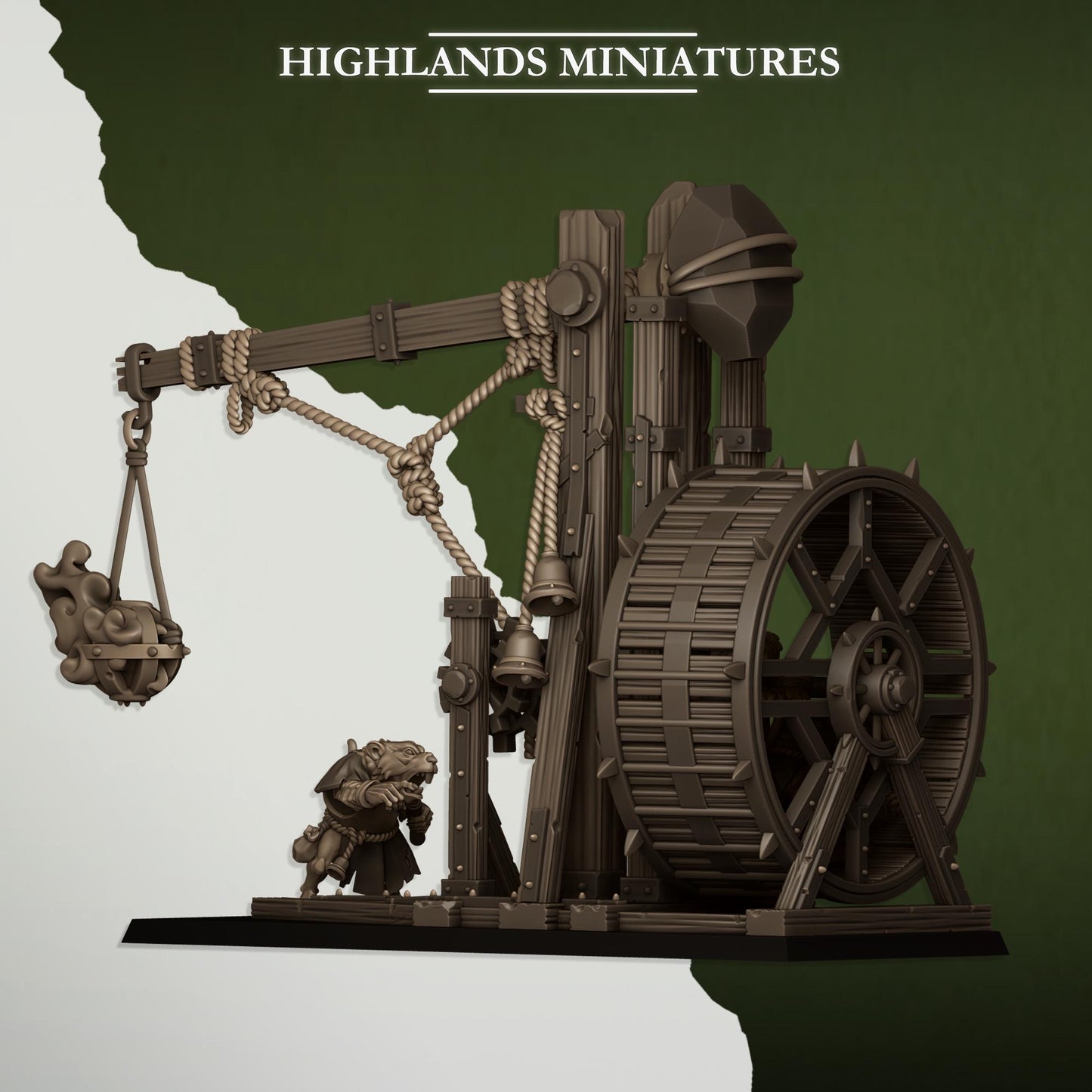 Vermin Censer Thrower | Vermin Reinforces | Highland Miniatures | 32mm Scale Resin TTRPG Figures for Roleplaying and Wargaming