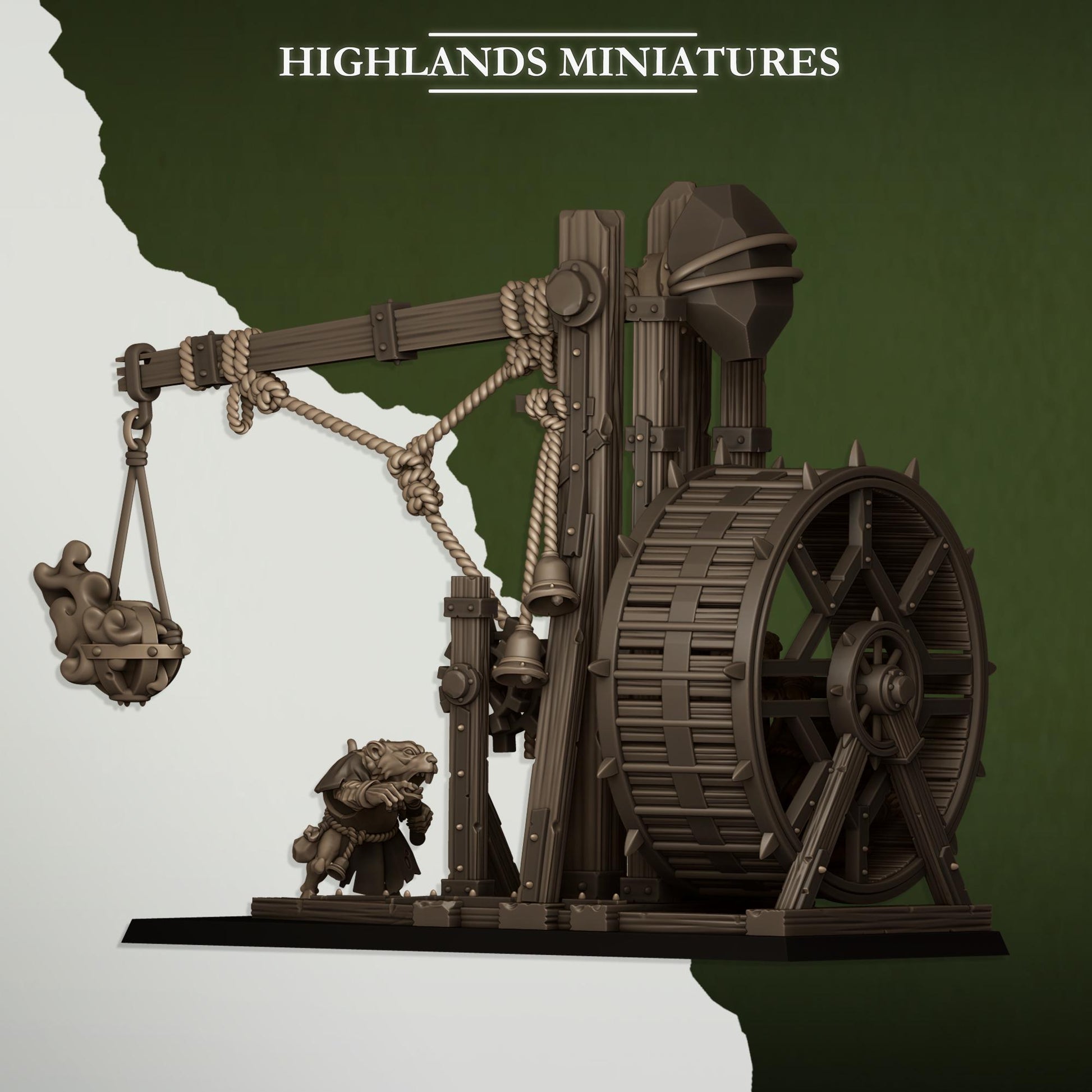 Vermin Censer Thrower | Vermin Reinforces | Highland Miniatures | 32mm Scale Resin TTRPG Figures for Roleplaying and Wargaming