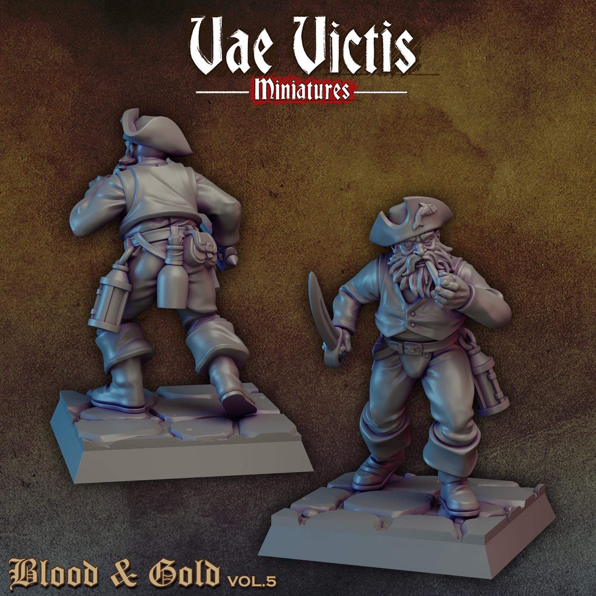 Human Mercenaries Set Vol 2 | Vae Victis Miniatures | 32mm Scale Resin Printed Tabletop RPG Figures for Tabletop Roleplaying or Wargaming