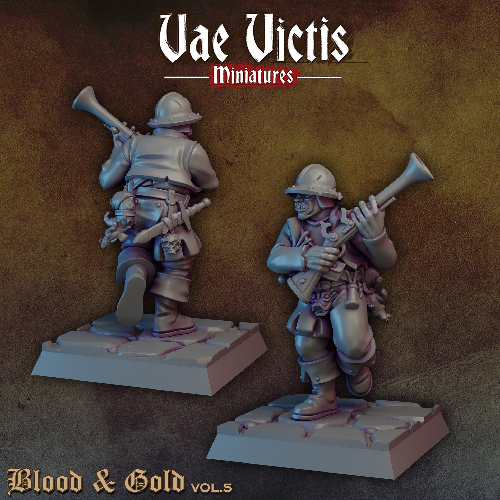 Human Mercenaries Set Vol 2 | Vae Victis Miniatures | 32mm Scale Resin Printed Tabletop RPG Figures for Tabletop Roleplaying or Wargaming