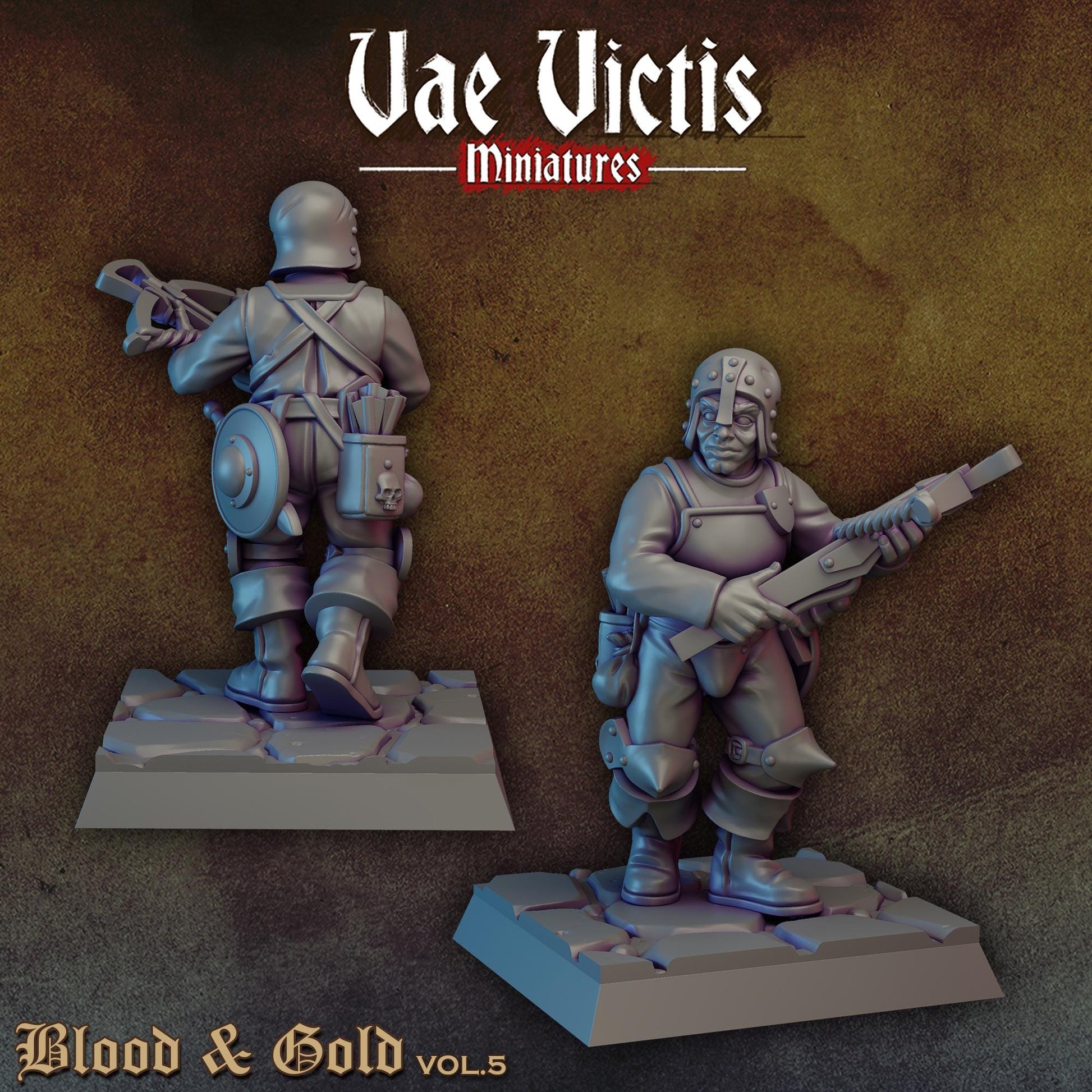 Human Mercenaries Set Vol 2 | Vae Victis Miniatures | 32mm Scale Resin Printed Tabletop RPG Figures for Tabletop Roleplaying or Wargaming