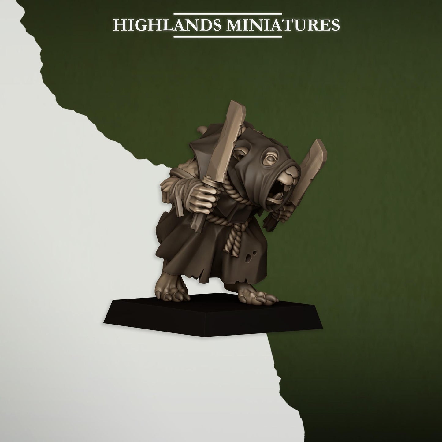 Vermin Acolytes | Vermin Reinforces | Highland Miniatures | 32mm Scale Resin TTRPG Figures for Roleplaying and Wargaming