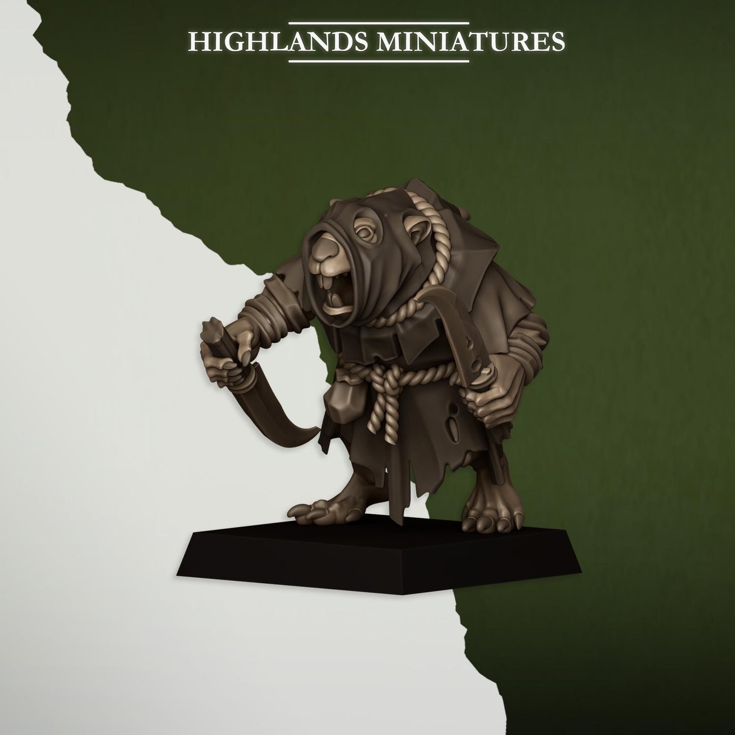 Vermin Acolytes | Vermin Reinforces | Highland Miniatures | 32mm Scale Resin TTRPG Figures for Roleplaying and Wargaming