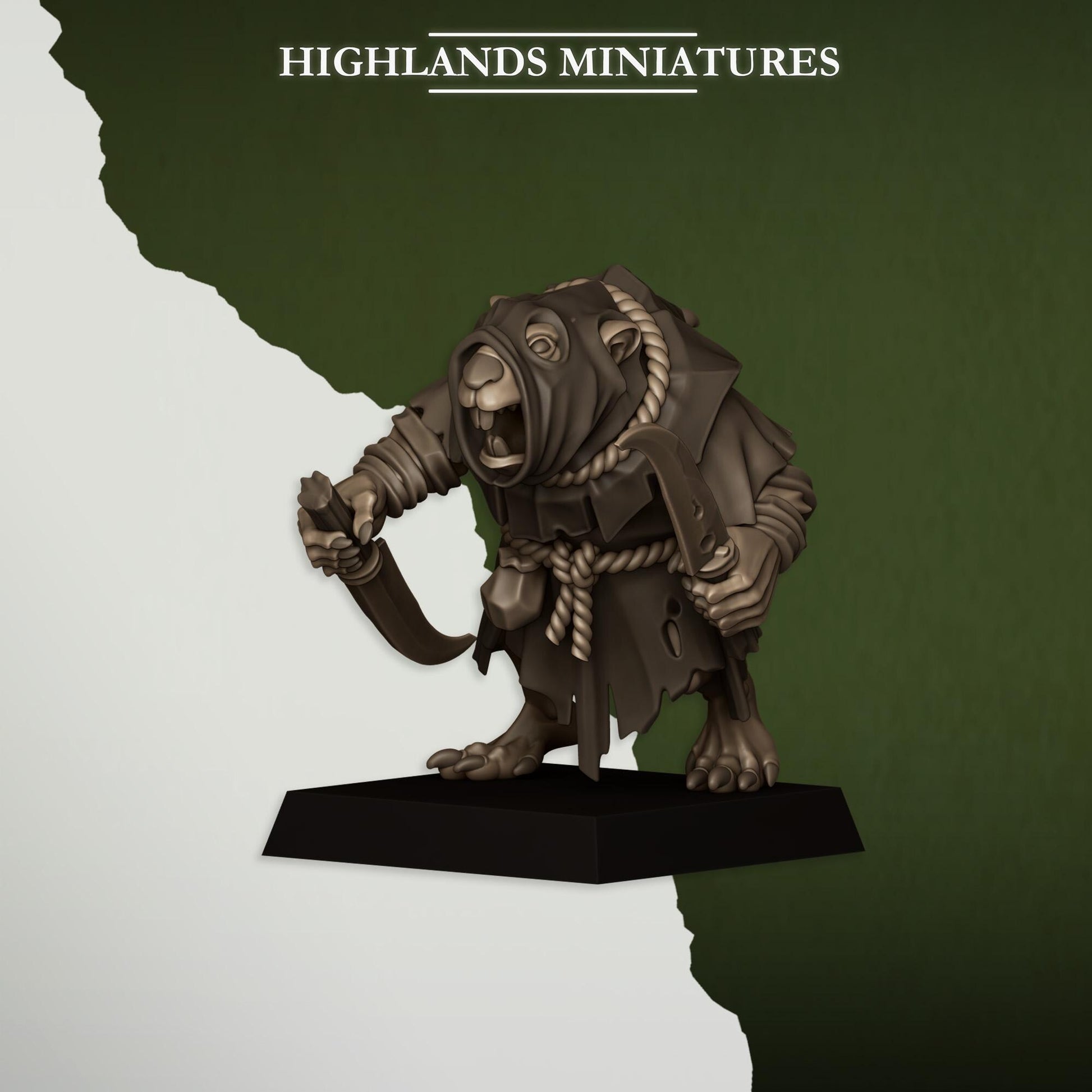Vermin Acolytes | Vermin Reinforces | Highland Miniatures | 32mm Scale Resin TTRPG Figures for Roleplaying and Wargaming