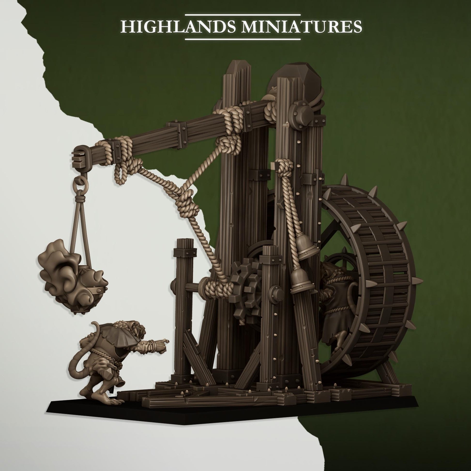 Vermin Censer Thrower | Vermin Reinforces | Highland Miniatures | 32mm Scale Resin TTRPG Figures for Roleplaying and Wargaming