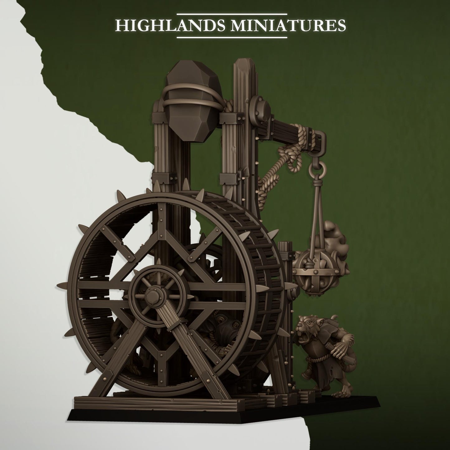 Vermin Censer Thrower | Vermin Reinforces | Highland Miniatures | 32mm Scale Resin TTRPG Figures for Roleplaying and Wargaming