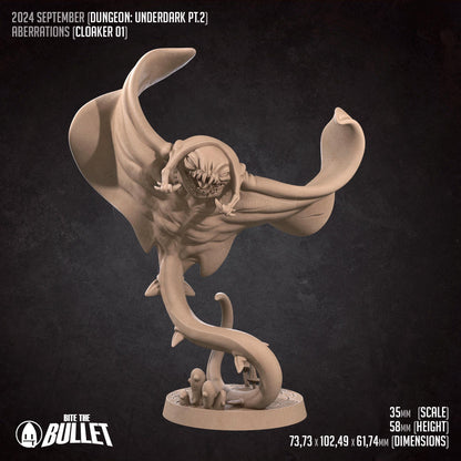 Cloakers | Dungeon Underdark | Bite The Bullet | 35mm Scale | Resin Printed Tabletop RPG Miniature Figures | DND | 5E