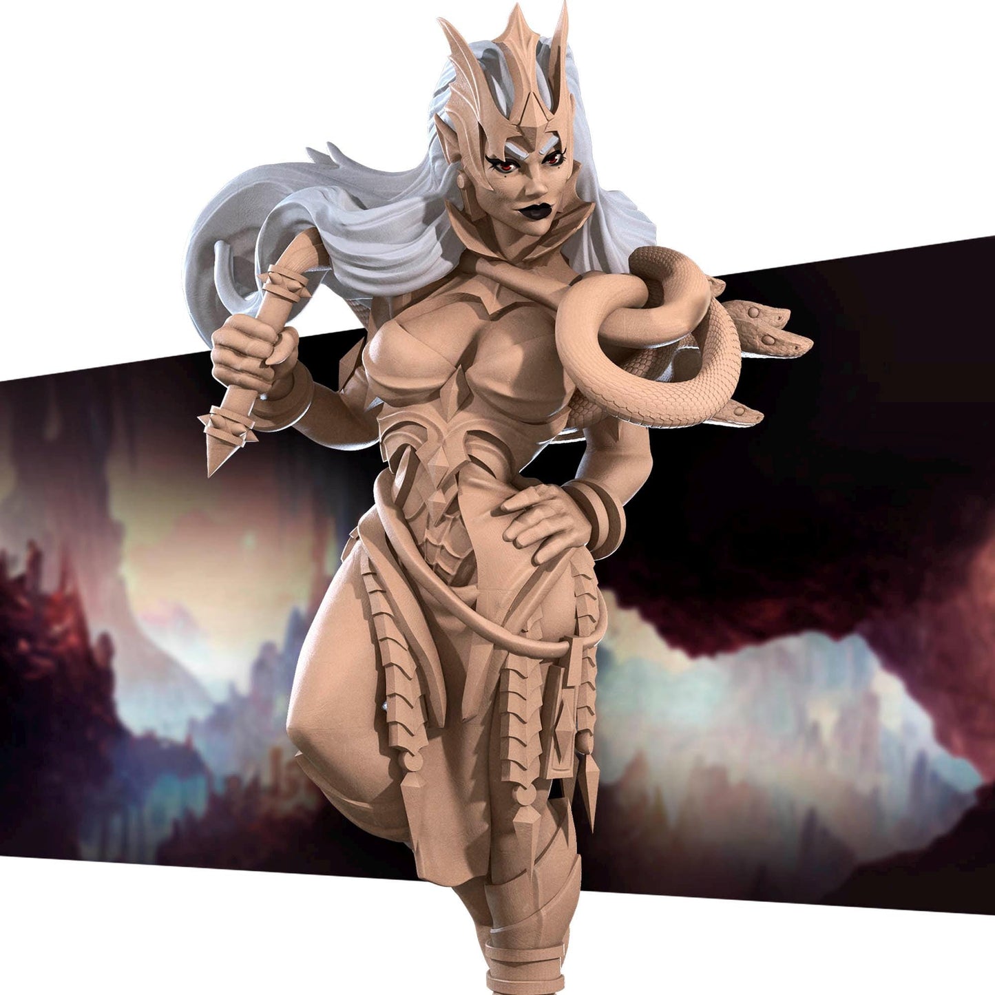 Drow Mistress | Dungeon Underdark | Bite The Bullet | 35mm Scale | Resin Printed Tabletop RPG Miniature Figures | DND | 5E
