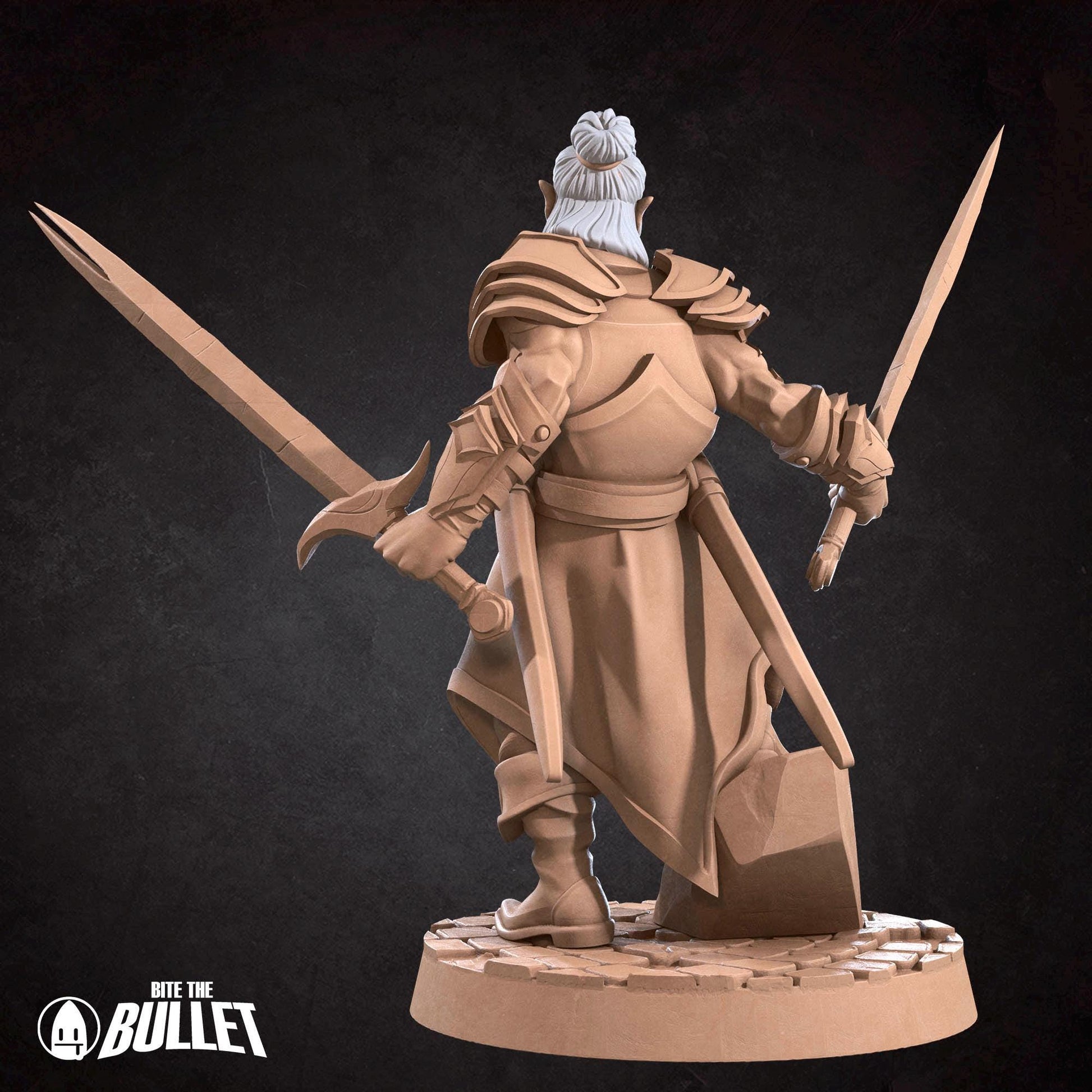 Drow Weapon Master | Dungeon Underdark | Bite The Bullet | 35mm Scale | Resin Printed Tabletop RPG Miniature Figures | DND | 5E
