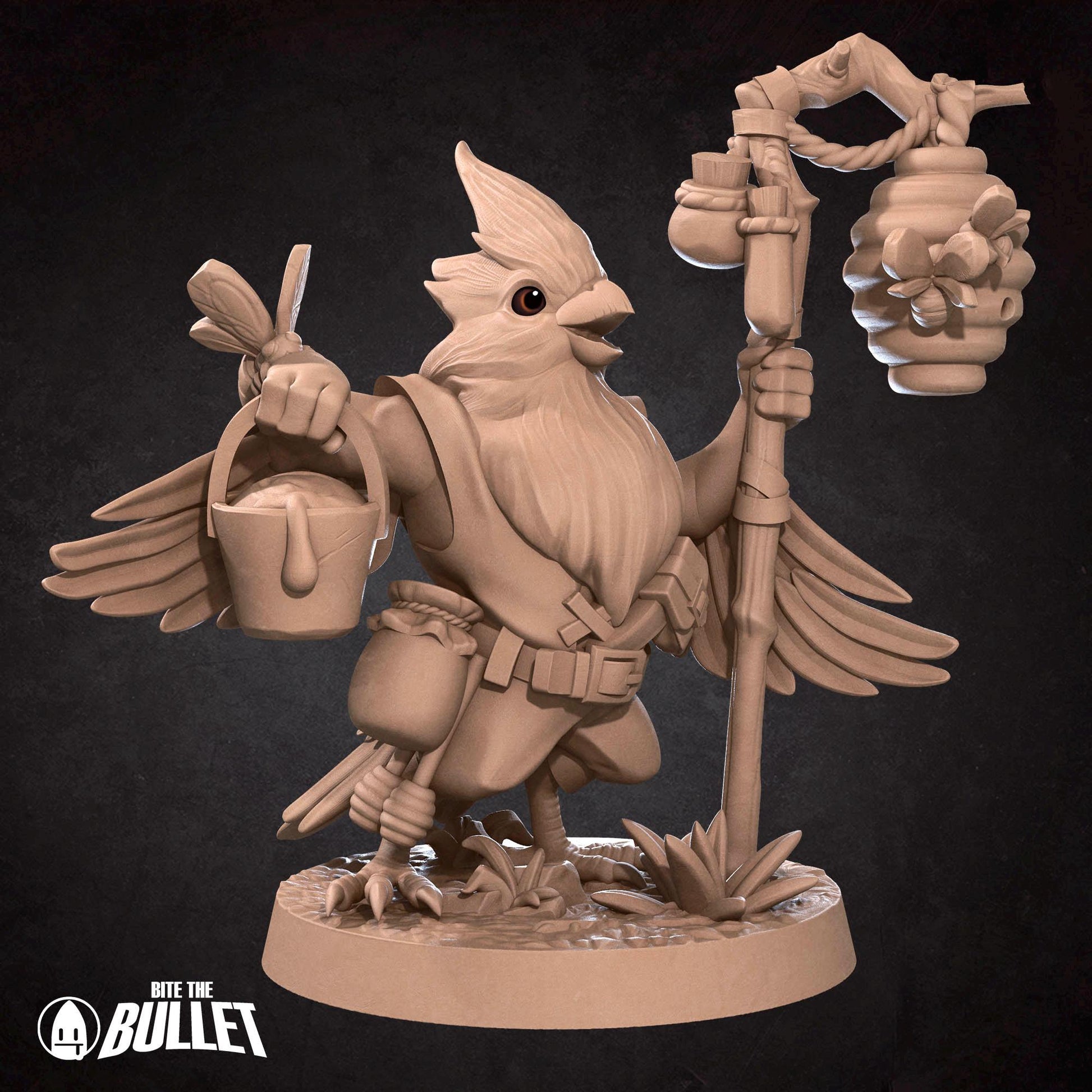 Birdfolk Forestkeeper | Grove Haven | Bite The Bullet | 35mm Scale | Resin Printed Tabletop RPG Miniature Figures | DND | 5E