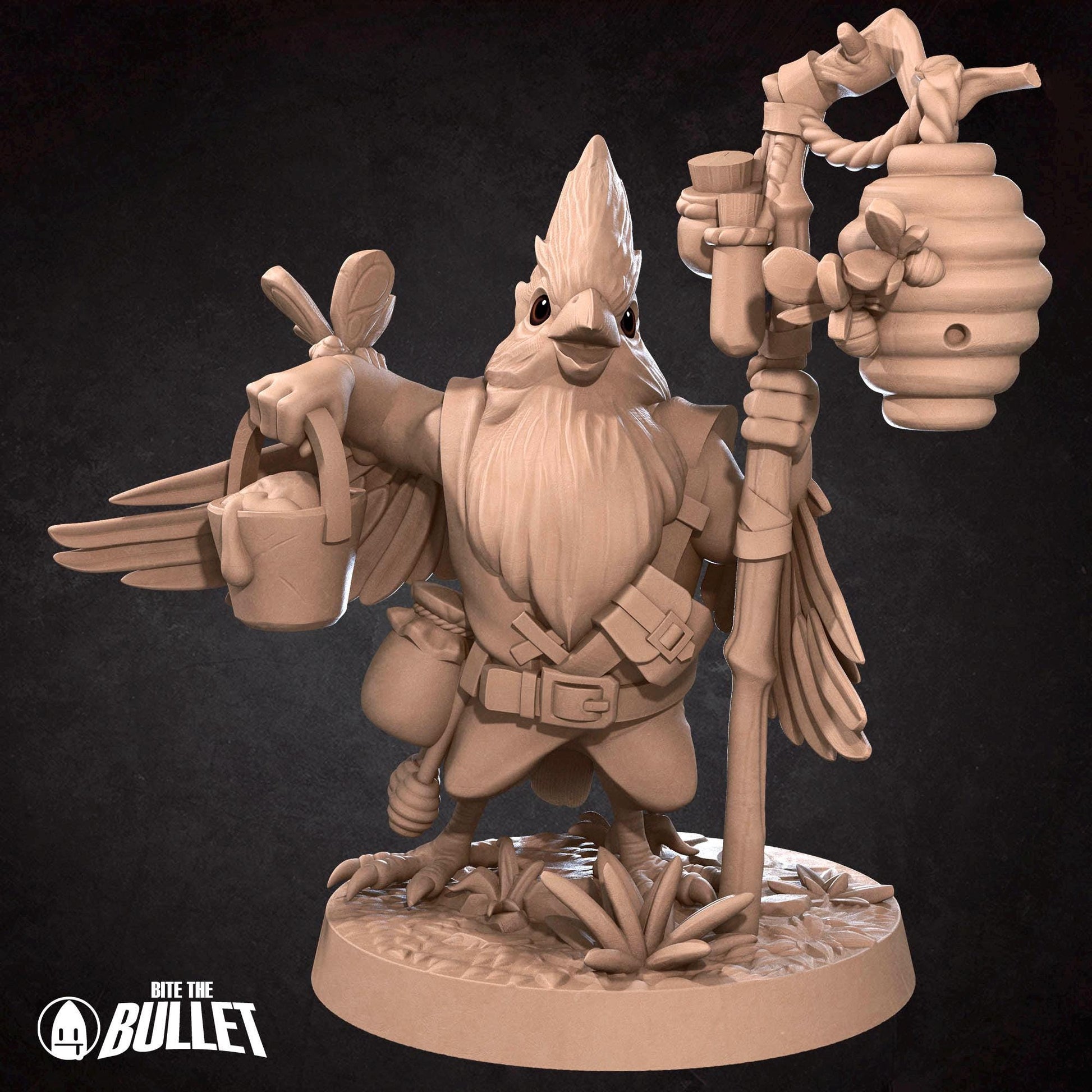 Birdfolk Forestkeeper | Grove Haven | Bite The Bullet | 35mm Scale | Resin Printed Tabletop RPG Miniature Figures | DND | 5E