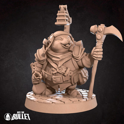 Molefolk Artificer | Grove Haven | Bite The Bullet | 35mm Scale | Resin Printed Tabletop RPG Miniature Figures | DND | 5E