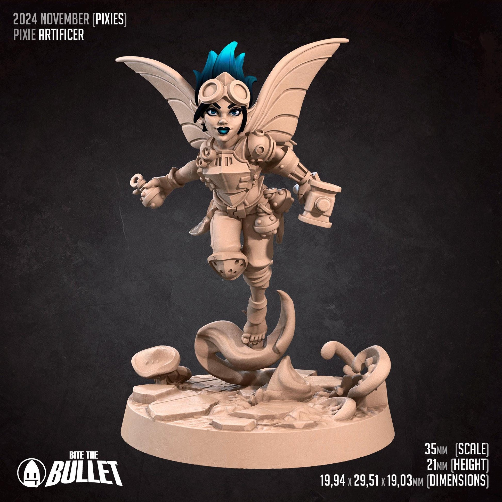 Pixie Artificer | Pixies | Bite The Bullet | 35mm Scale | Resin Printed Tabletop RPG Miniature Figures | DND | 5E
