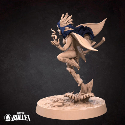 Pixie Druid | Pixies | Bite The Bullet | 35mm Scale | Resin Printed Tabletop RPG Miniature Figures | DND | 5E