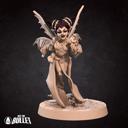 Pixie Warlock | Pixies | Bite The Bullet | 35mm Scale | Resin Printed Tabletop RPG Miniature Figures | DND | 5E