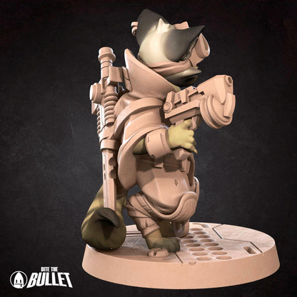 Space Catfolk Vanguard | Bullet Galaxy | Bite The Bullet | 35mm Scale | Resin Printed Tabletop RPG Miniature Figures | DND | 5E