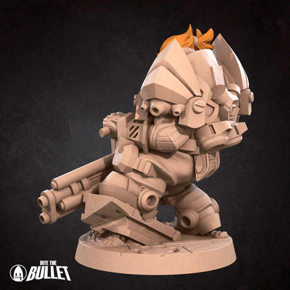 Space Dwarf Soldier | Bullet Galaxy | Bite The Bullet | 35mm Scale | Resin Printed Tabletop RPG Miniature Figures | DND | 5E