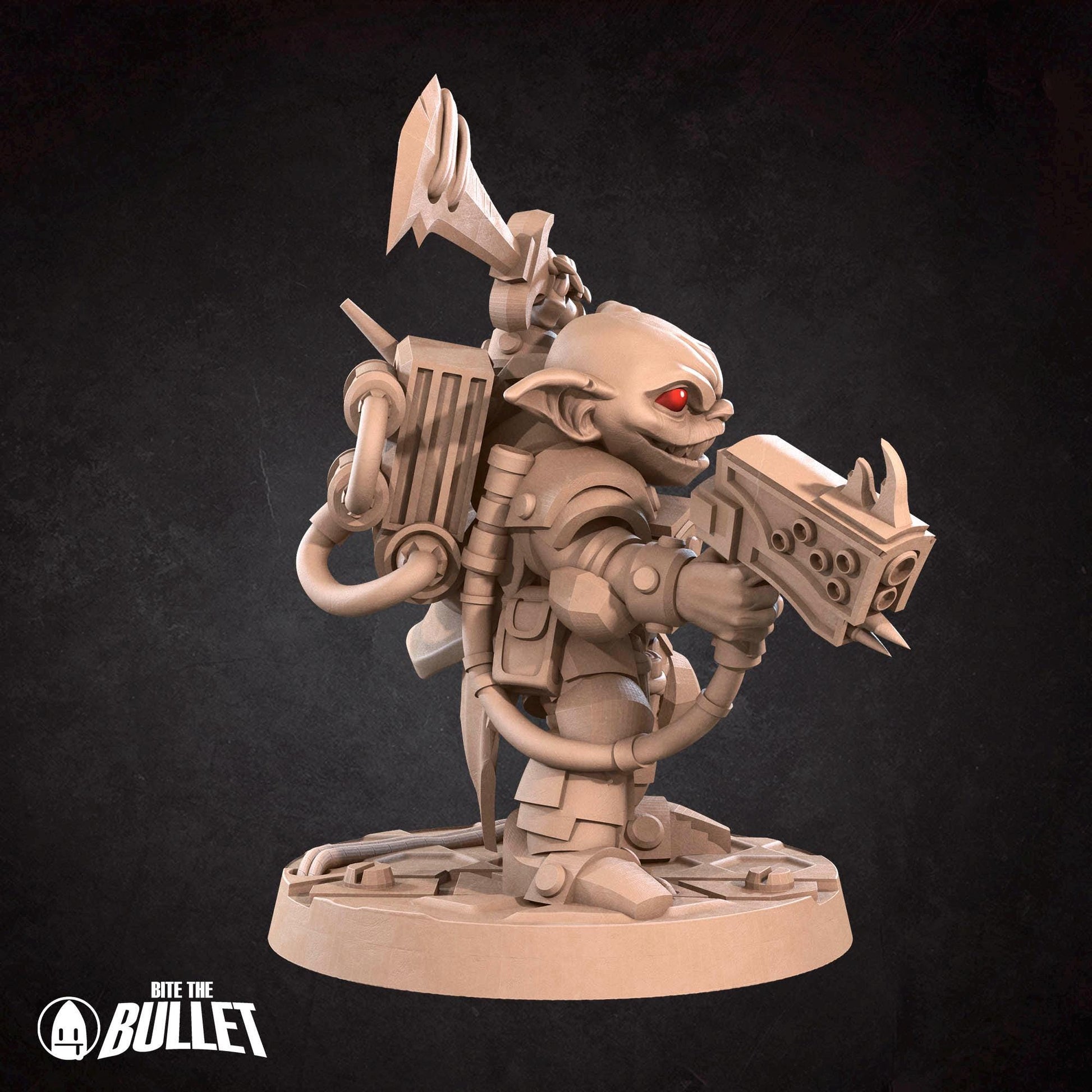 Space Goblin Soldier | Bullet Galaxy | Bite The Bullet | 35mm Scale | Resin Printed Tabletop RPG Miniature Figures | DND | 5E