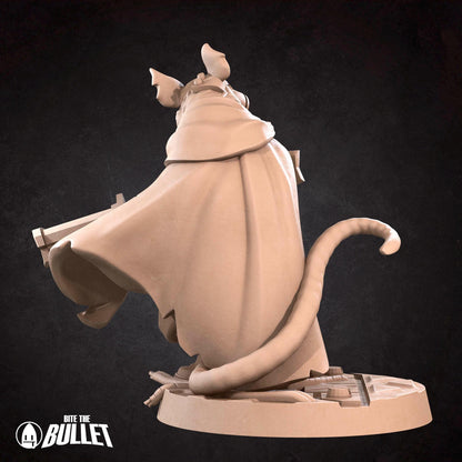 Space Ratfolk Soldier | Bullet Galaxy | Bite The Bullet | 35mm Scale | Resin Printed Tabletop RPG Miniature Figures | DND | 5E