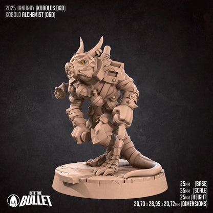 Kobold Alchemist | Kobolds D&D | Bite The Bullet | 35mm Scale | Resin Printed Tabletop RPG Miniature Figures | DND | 5E
