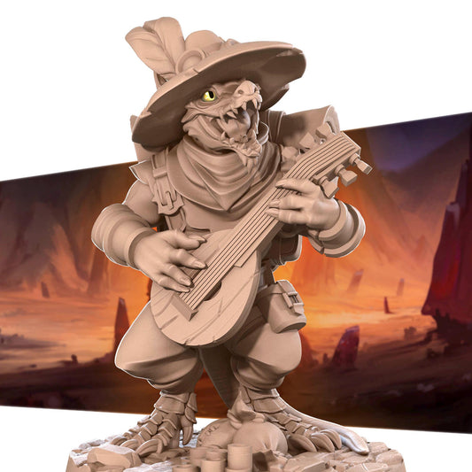 Kobold Bard | Kobolds D&D | Bite The Bullet | 35mm Scale | Resin Printed Tabletop RPG Miniature Figures | DND | 5E