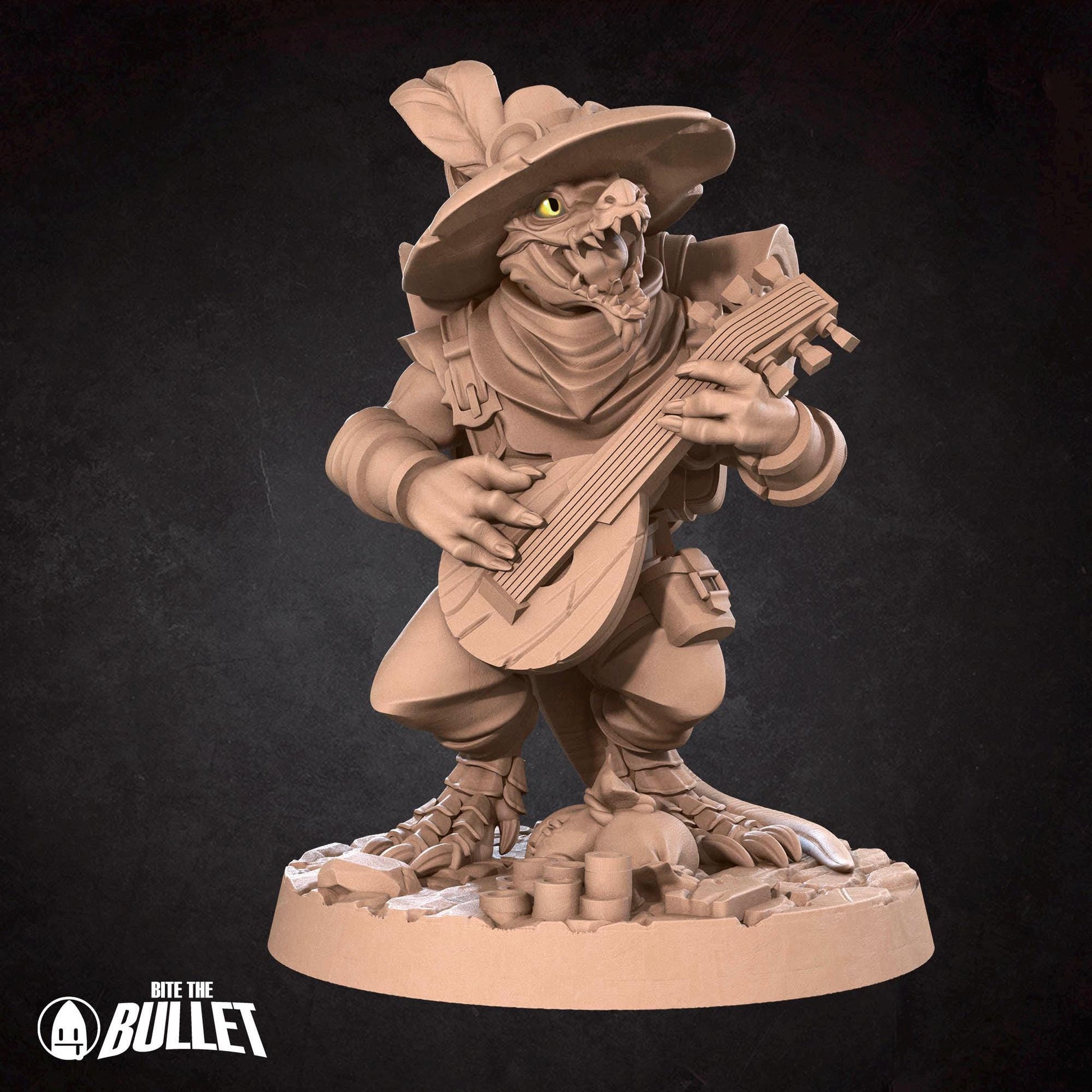 Kobold Bard | Kobolds D&D | Bite The Bullet | 35mm Scale | Resin Printed Tabletop RPG Miniature Figures | DND | 5E