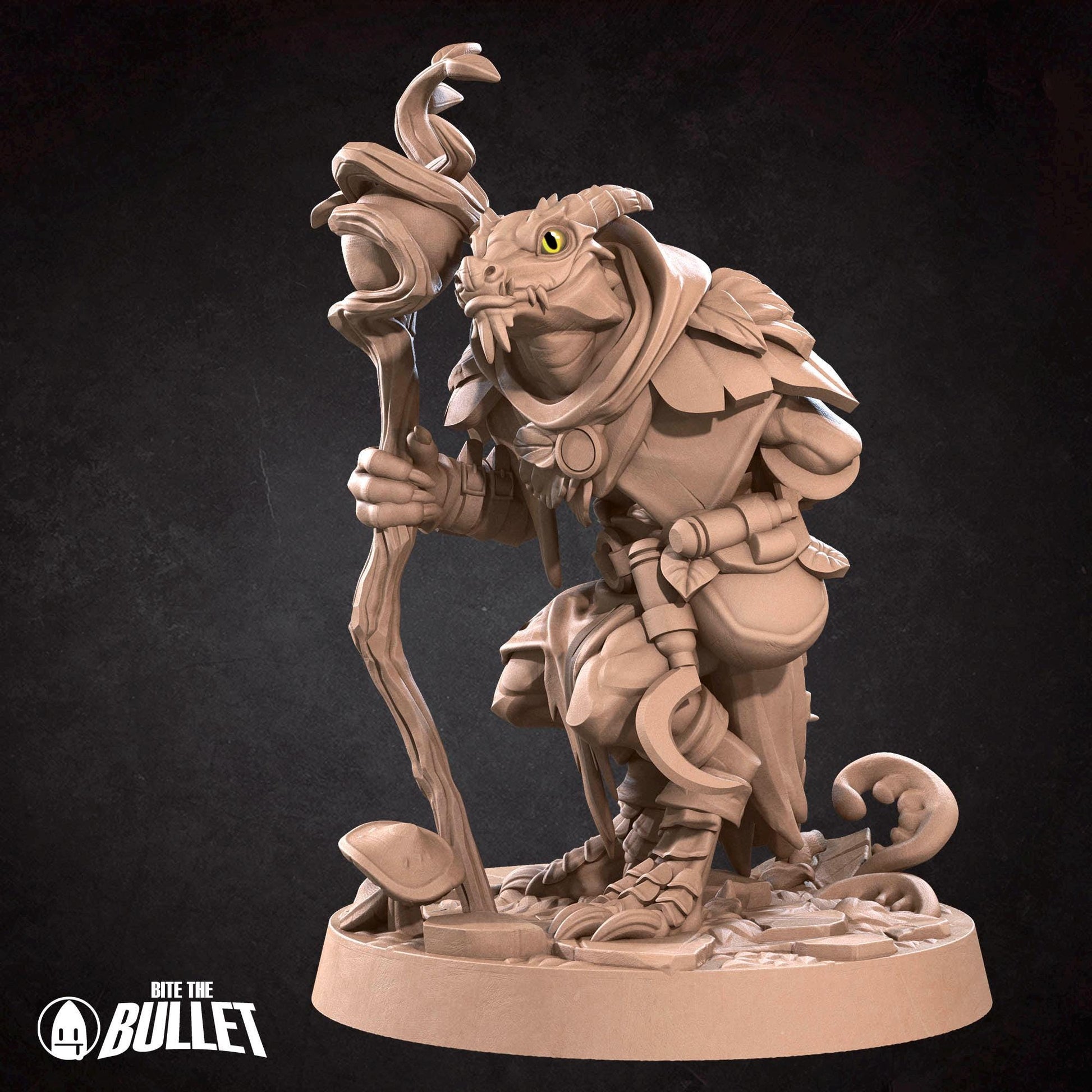 Kobold Druid | Kobolds D&D | Bite The Bullet | 35mm Scale | Resin Printed Tabletop RPG Miniature Figures | DND | 5E