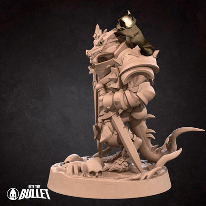Kobold Paladin | Kobolds D&D | Bite The Bullet | 35mm Scale | Resin Printed Tabletop RPG Miniature Figures | DND | 5E