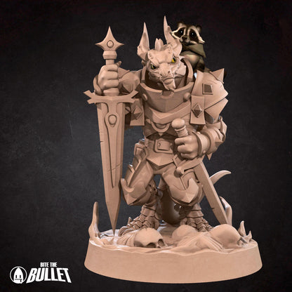 Kobold Paladin | Kobolds D&D | Bite The Bullet | 35mm Scale | Resin Printed Tabletop RPG Miniature Figures | DND | 5E