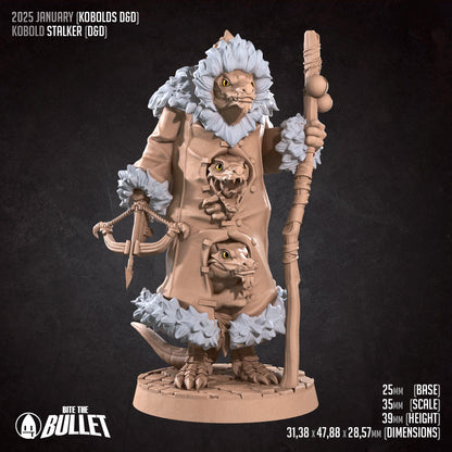 Kobold Stalker | Kobolds D&D | Bite The Bullet | 35mm Scale | Resin Printed Tabletop RPG Miniature Figures | DND | 5E