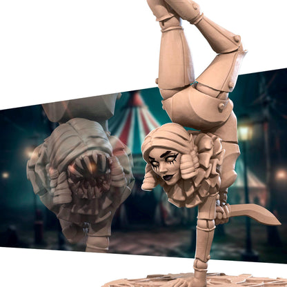 Spider Trainer Contortionist | Horror Circus | Bite The Bullet | 35mm Scale | Resin Printed Tabletop RPG Miniature Figures | DND | 5E