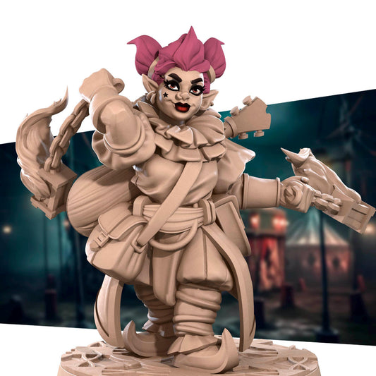 Dwarf Firejuggler | Horror Circus | Bite The Bullet | 35mm Scale | Resin Printed Tabletop RPG Miniature Figures | DND | 5E
