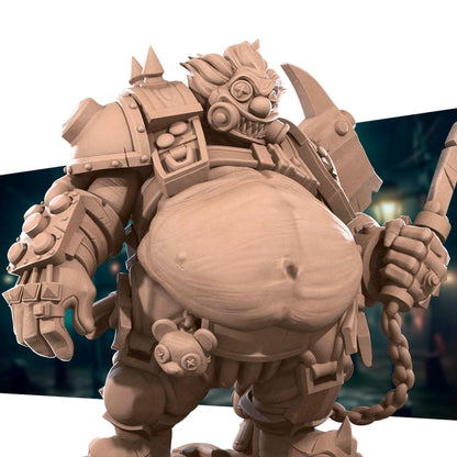 Junkhog Clown | Horror Circus | Bite The Bullet | 35mm Scale | Resin Printed Tabletop RPG Miniature Figures | DND | 5E