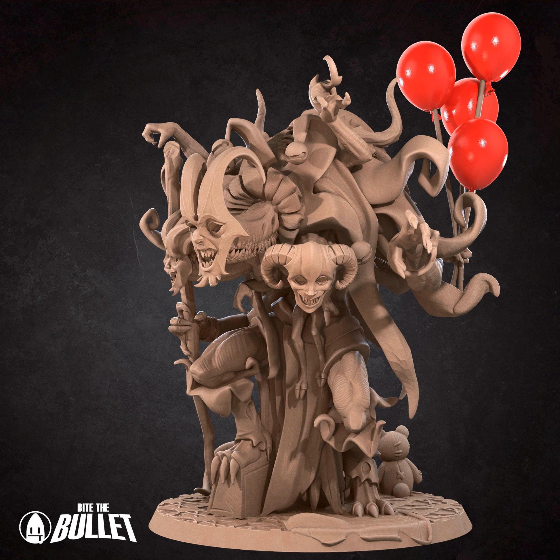 Harlequin Monster | Horror Circus | Bite The Bullet | 35mm Scale | Resin Printed Tabletop RPG Miniature Figures | DND | 5E