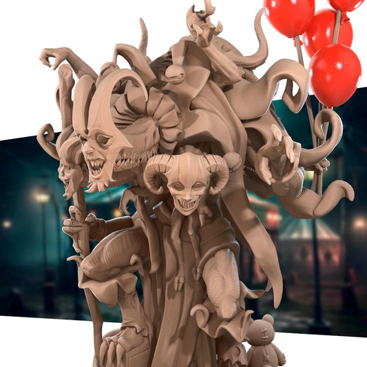 Harlequin Monster | Horror Circus | Bite The Bullet | 35mm Scale | Resin Printed Tabletop RPG Miniature Figures | DND | 5E