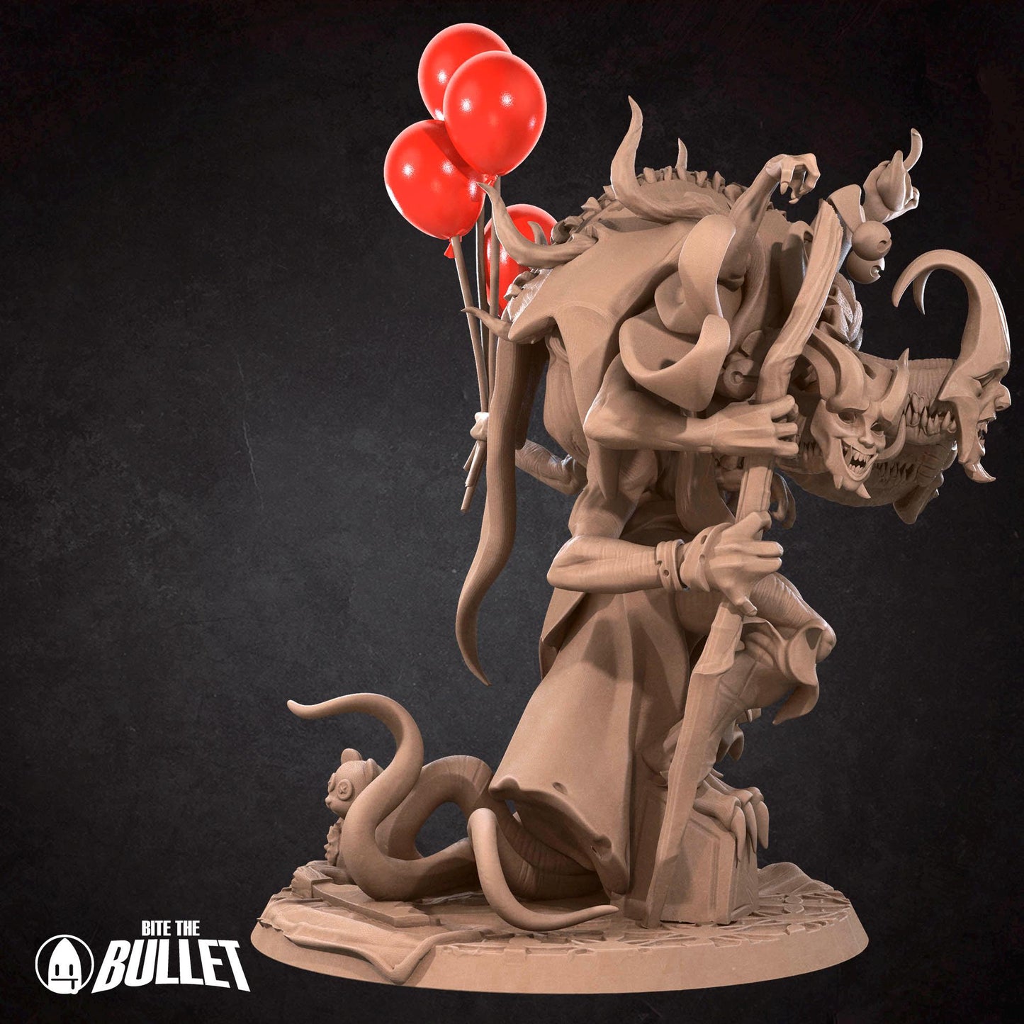 Harlequin Monster | Horror Circus | Bite The Bullet | 35mm Scale | Resin Printed Tabletop RPG Miniature Figures | DND | 5E