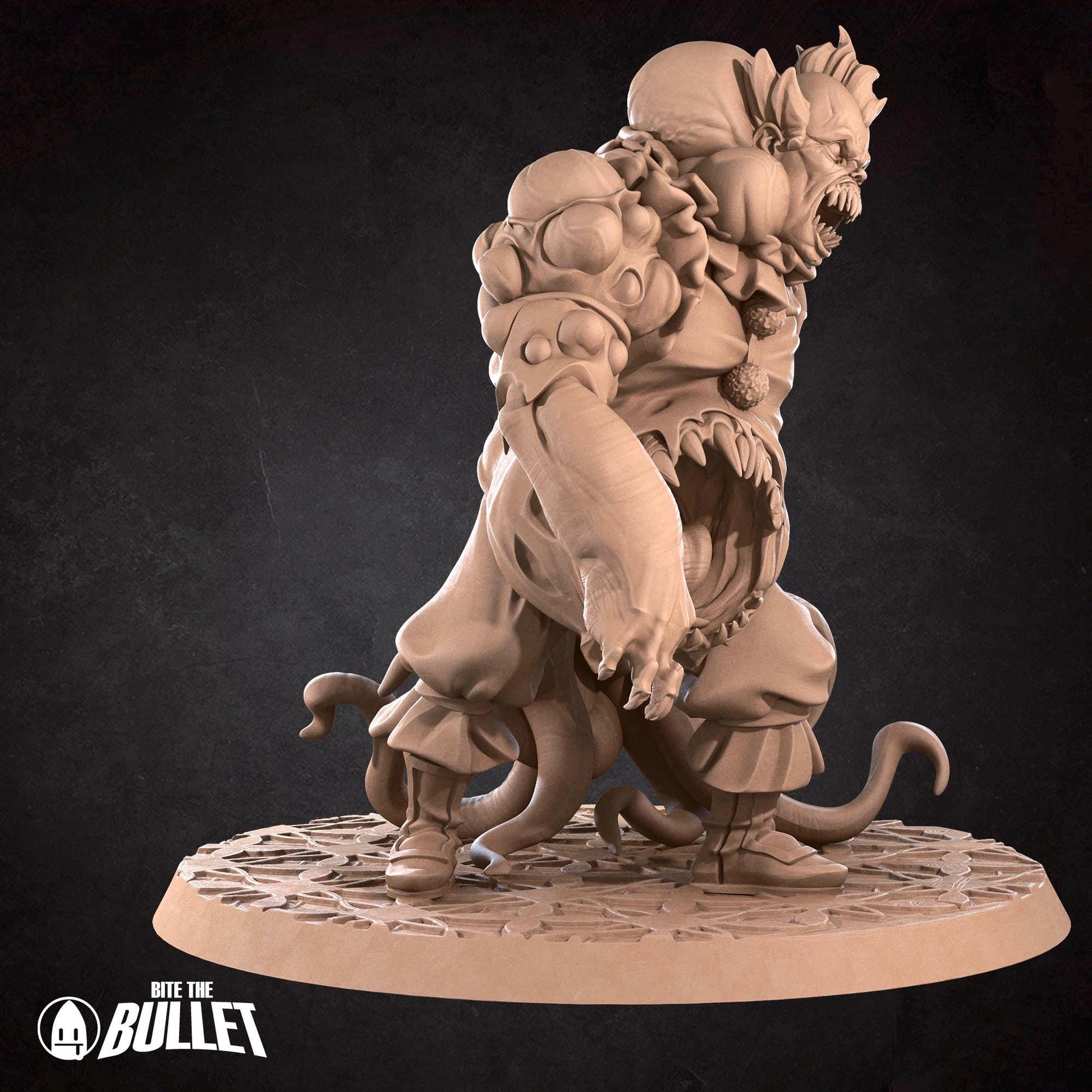 Mutation Clown | Horror Circus | Bite The Bullet | 35mm Scale | Resin Printed Tabletop RPG Miniature Figures | DND | 5E