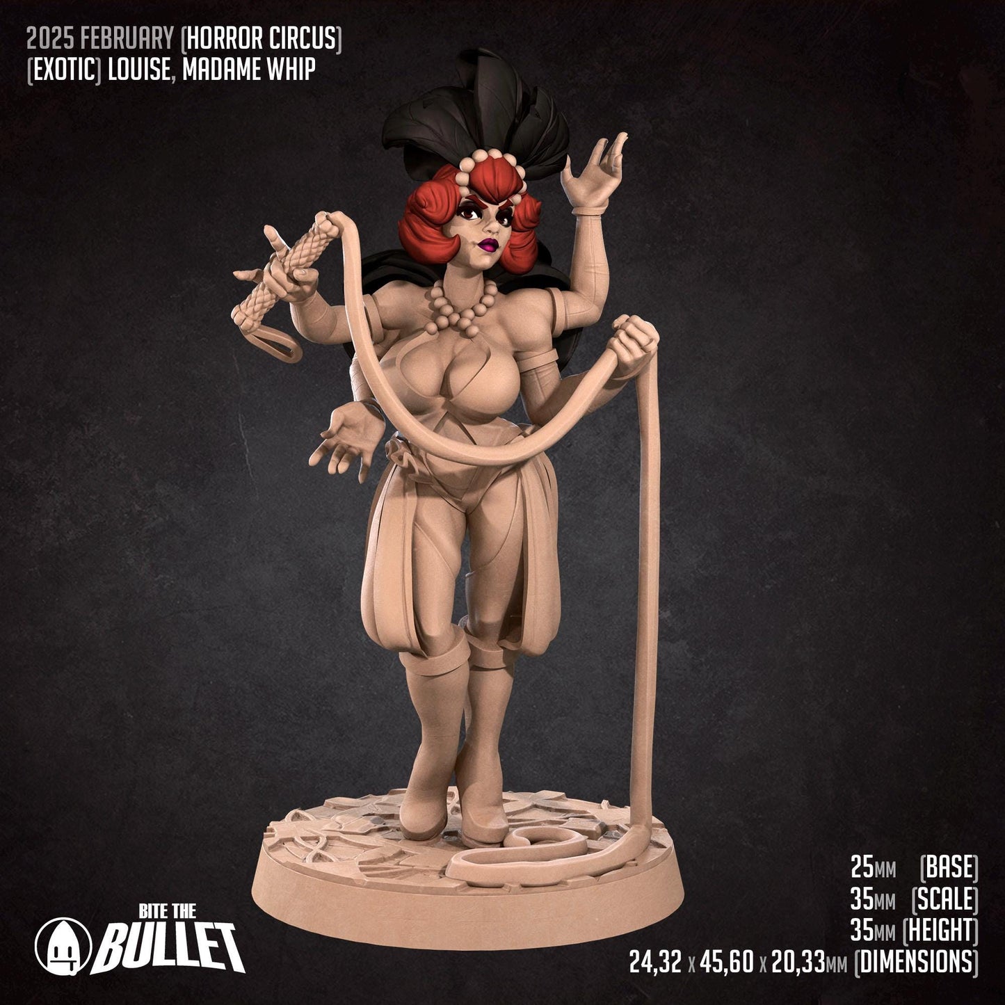 Louise | Horror Circus | Bite The Bullet | 35mm Scale | Resin Printed Tabletop RPG Miniature Figures | DND | 5E
